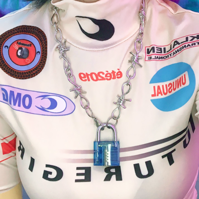 Free shipping-jelly love lock necklace - Thumbnail 5