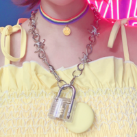 Free Shipping-JELLY LOVE LOCK NECKLACE - Thumbnail 3