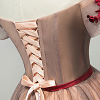 Cute Tulle Lace Short Prom Dress, Evening Dress - Thumbnail 3