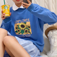 SUN FLOWER BLUE SWEATSHIRT - Thumbnail 2