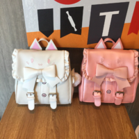 Kawaii Cat Backpack with Bow - Thumbnail 2