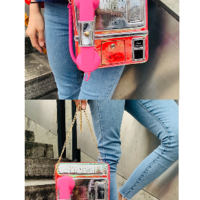 Trendy Laser Gradient Telephone Design Shoulder Bag Crossbody Bag - Thumbnail 4