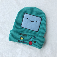 New cute game console smiley embroidery hip hop knit hat - Thumbnail 1