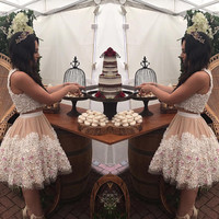 Two Pieces Homecoming Dresses,Pretty Party Dress,Charming Homecoming Dress,Graduation Dress,Homecoming Dress,Short Prom Dress,96 - Thumbnail 1