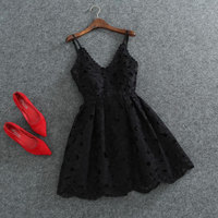 Cute white lace short prom dress, lace homecoming dress, cocktail dress,mini dresses,102 - Thumbnail 1