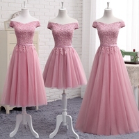  Off the shoulder prom dresses,tulle bridesmaid dresses,cheap bridesmaid dress,lace prom dresses,101 - Thumbnail 4