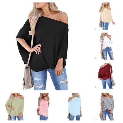 Off Shoulder Fashion Knit Top-TDE