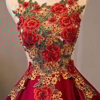 Cute A line lace satin short prom dress, homecoming dress - Thumbnail 2