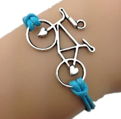 Bicycle Charm Rope Bracelet