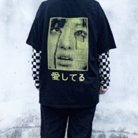 Free Shipping-SAD GIRL LAYER LONG SLEEVE TEE  - Thumbnail 2