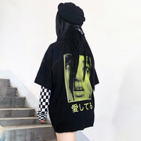 Free Shipping-SAD GIRL LAYER LONG SLEEVE TEE  - Thumbnail 4
