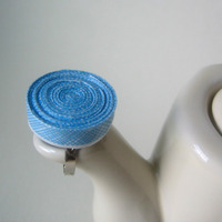 Earth Friendly Adjustable Ring Made With Blue Security Envelope - Thumbnail 3