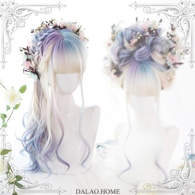 Pastel mixed color long wig