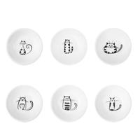 6PCS TINY CUTE CAT PLATES - Thumbnail 1