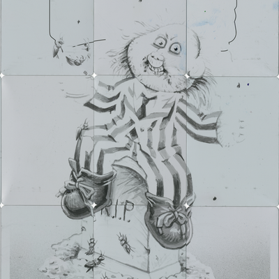 Beetle bruce / juicy jeff 9 plate puzzle sets