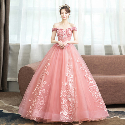 Cute tulle applique long prom dress, evening dress - Thumbnail 5