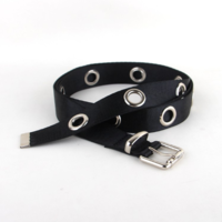 Casual Harajuku Black Ring Belt - Thumbnail 2