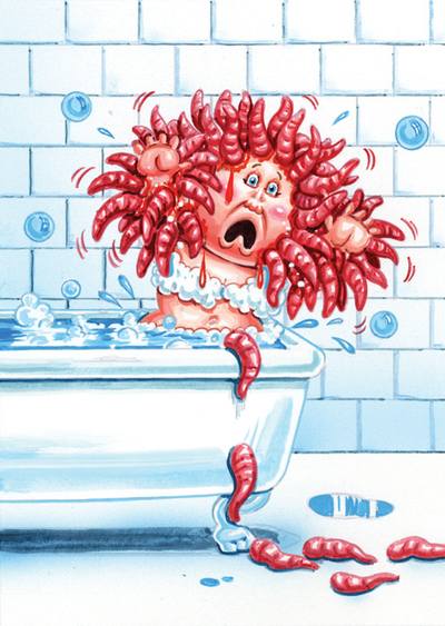 Slither WREN / Wormy WENDY Final Art - Horrorible Kids - Series 4 2019