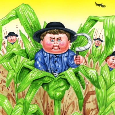 Corny cal /huskin' dustin final art - horrorible kids - series 4 2019 - Thumbnail 3