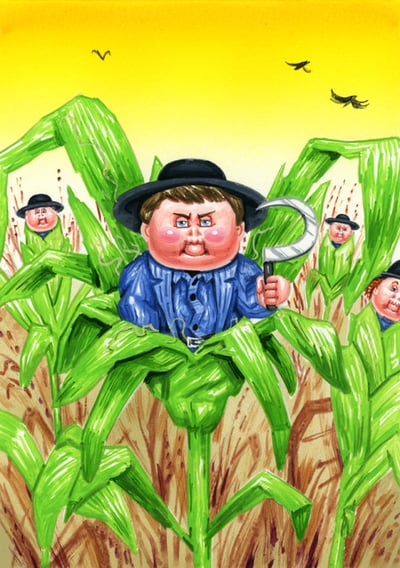 Corny CAL /Huskin' DUSTIN Final Art - Horrorible Kids - Series 4 2019