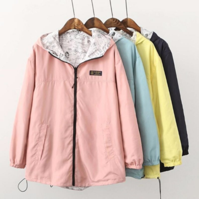 Spring and autumn kawaii cartoon print jacket coat