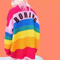 BORING RAINBOW CARDIGAN - Thumbnail 1