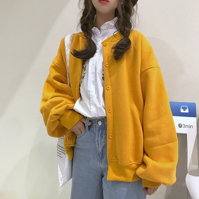 Solid Color Loose Kawaii Casual Loose Hoodies