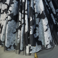 Cute black floral pattern short prom dress, homecoming dress - Thumbnail 2