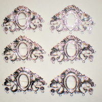 6 of 18x13 mm Shiny Silver Plated Pin or Broach, OLD Style Setting Long, Gorgeous - Thumbnail 1