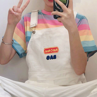 Pastel Rainbow Stripe Tee - Thumbnail 3