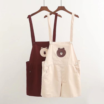 Cute bear japanese style jumpsuit overalls