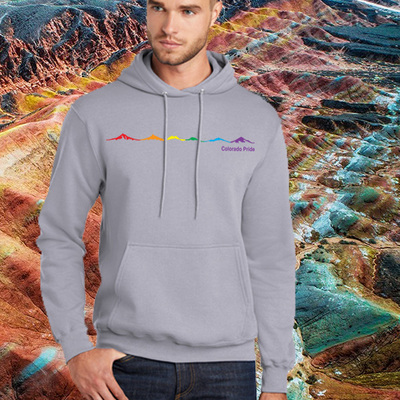 Mountain pride. denver pride silver hoodie - Thumbnail 5