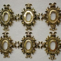 6 of 18x13 mm Antique Gold Plated Pendant Setting OLD Style, with Beautiful Crown Design - Thumbnail 7