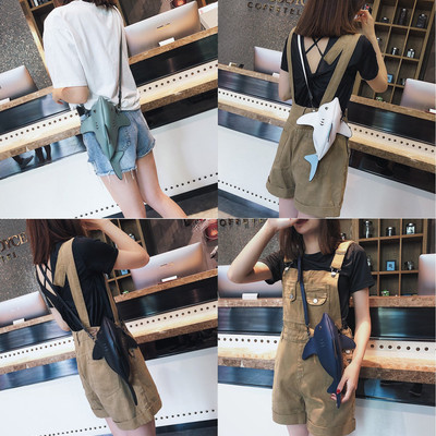 Creative shark cute shoulder diagonal package