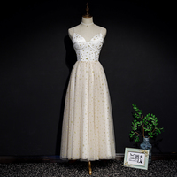 Cute v neck tulle short prom dress, white homecoming dress - Thumbnail 3