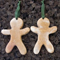 Salt Dough Cookie People Paintable Ornaments, Set of 2 - Thumbnail 1