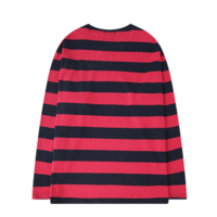 Free Shipping-RED AND BLACK STRIPED POCKET LONG SLEEVE SHIRT - Thumbnail 2