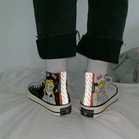 New cute cartoon hand-painted Sailor Moon canvas shoes - Thumbnail 4