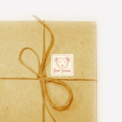 32 for you stickers - ruffly teddy bear