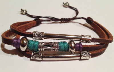 "Saddle" - Brown leather bracelet