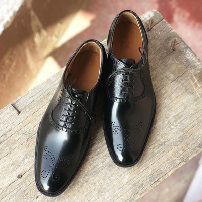 Men's black leather shoes shop leather shoes men's dress black shoe - Thumbnail 2