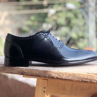 Men's Black Leather Shoes Shop Leather Shoes Men's Dress Black Shoe - Thumbnail 2