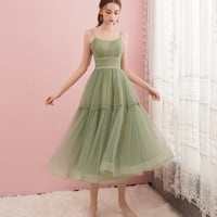 Cute Green Tulle Short Prom Dress, Green Evening Dress - Thumbnail 2
