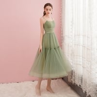 Cute Green Tulle Short Prom Dress, Green Evening Dress - Thumbnail 1