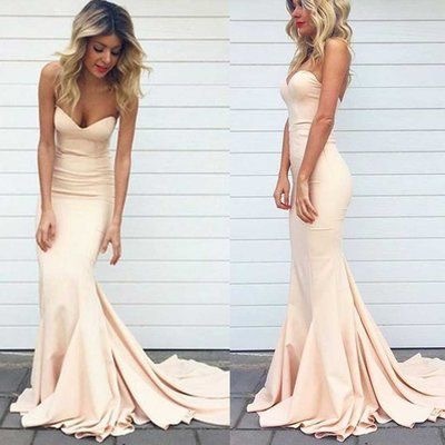Simple Mermaid Long Prom Dresses for Women MN05
