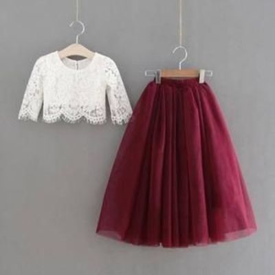 Two piece tulle flower girl dresses for wedding - Thumbnail 5