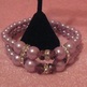 Purple Glass Pearl Bracelet Set - Thumbnail 1