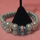 Teal Glass Pearl Bracelet Set - Thumbnail 1