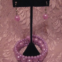 Purple Memory Wire Bracelet Set