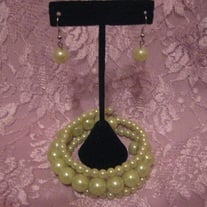 Green Memory Wire Bracelet Set